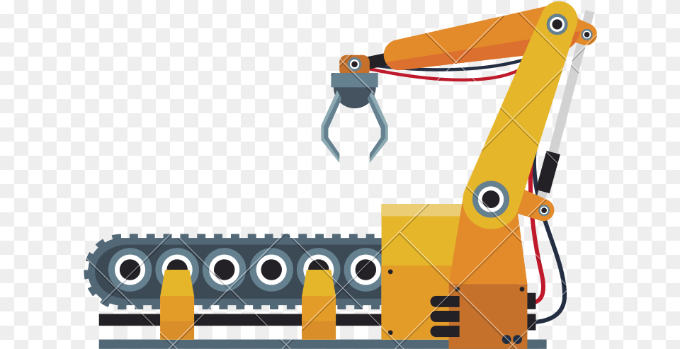 Robotic Production Line Manufacturing Production Line Illustration, Construction, Construction Crane, Bulldozer, Machine Png Image