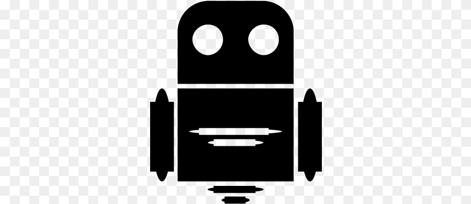 Robotics And Computer Science Black And White Robot Logo, Gray Png
