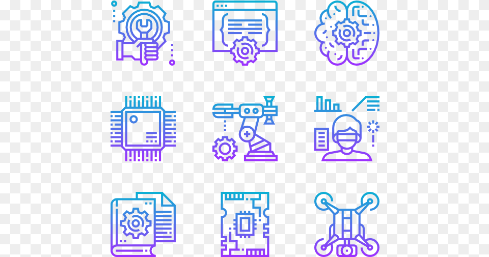Robotics Engineering Icons, Qr Code Png Image