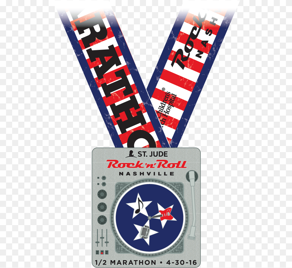 Rock 39n39 Roll Nashville Medal Rock N Roll Nashville Half Marathon Medal Png Image