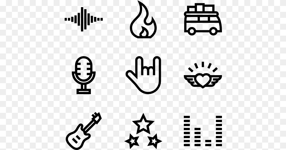 Rock Amp Roll 50 Icons Iconos Del Rock And Roll, Gray Free Png Download