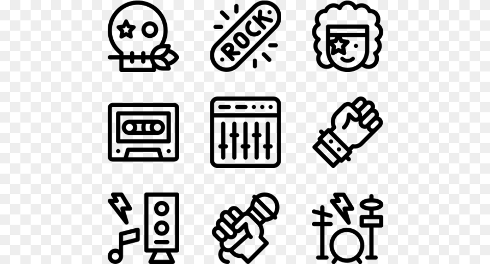 Rock And Roll Choices Vector Icon, Gray Png