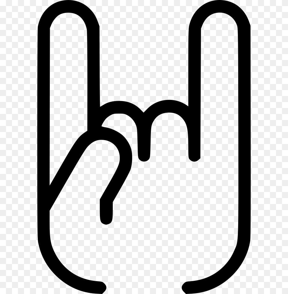 Rock And Roll Comments Rock On Icon, Glove, Clothing, Cutlery, Fork Free Png