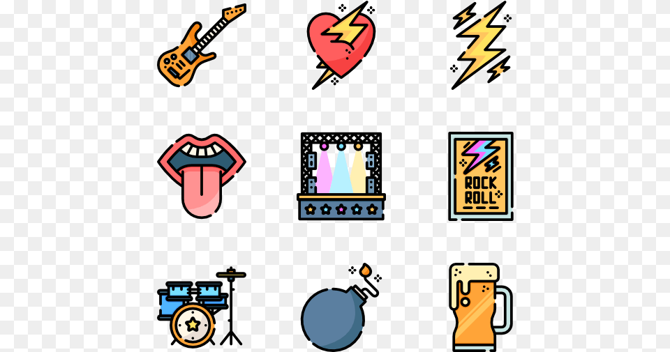 Rock And Roll Icon, Guitar, Musical Instrument Png