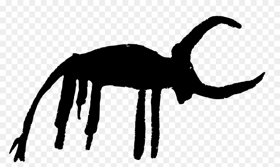 Rock Art Ox Clipart, Silhouette, Animal, Kangaroo, Mammal Free Png