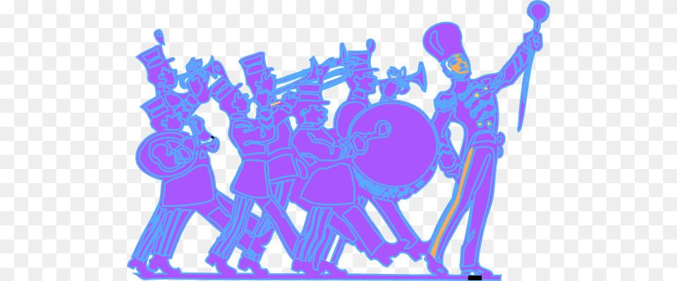 Rock Band Clipart High School Gambar Siluet Marching Band, Person, People, Performer, Musician Free Png