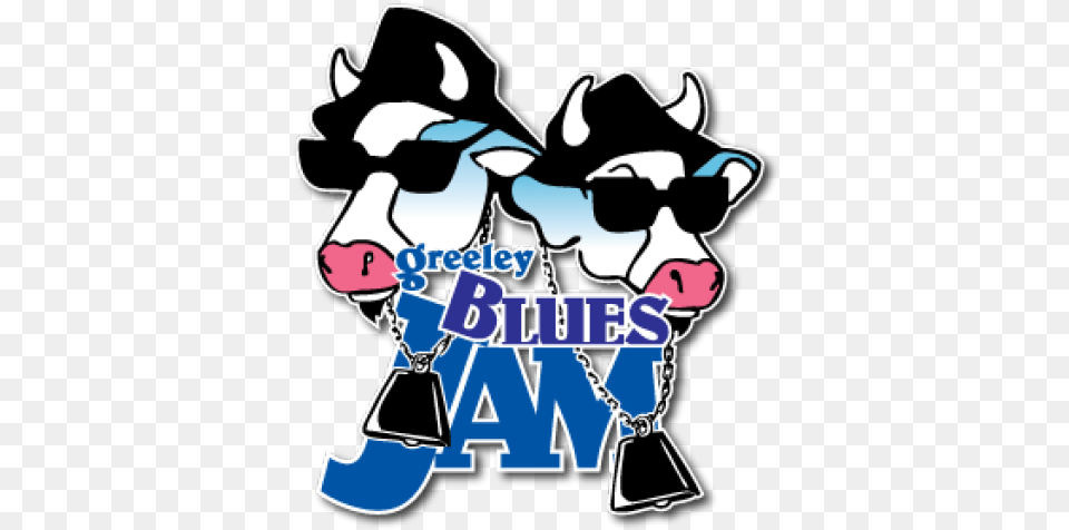 Rock Band Clipart Rhythm Blues Greeley Blues Jam Logo, Animal, Cattle, Livestock, Mammal Png