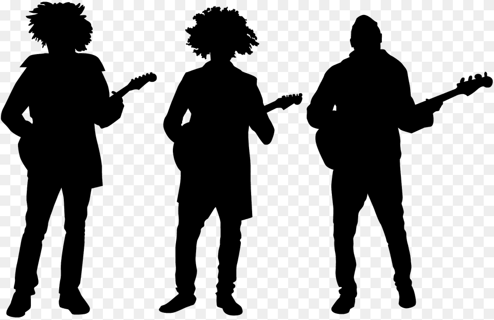 Rock Band Silhouette, Person, Performer, Musician, Musical Instrument Free Transparent Png