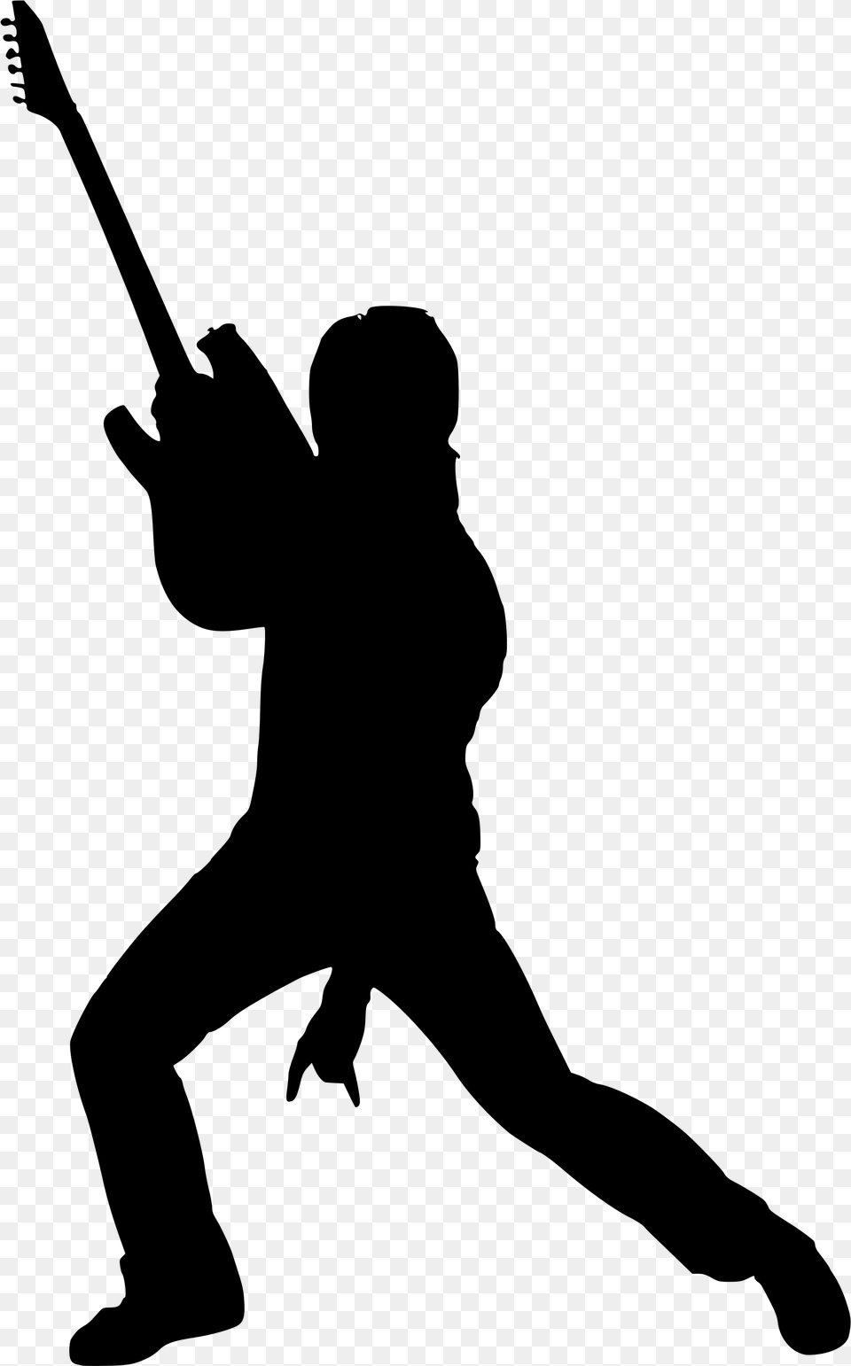 Rock Band Silhouette Clipart Download Rock Star Silhouette, Gray Free Transparent Png