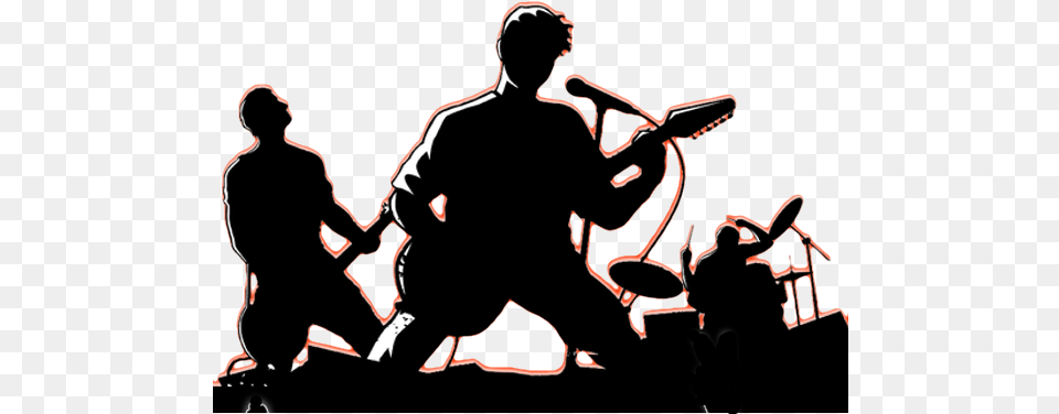 Rock Band Silhouette Transparent U0026 Clipart Download Club, Concert, Crowd, Person, Adult Png