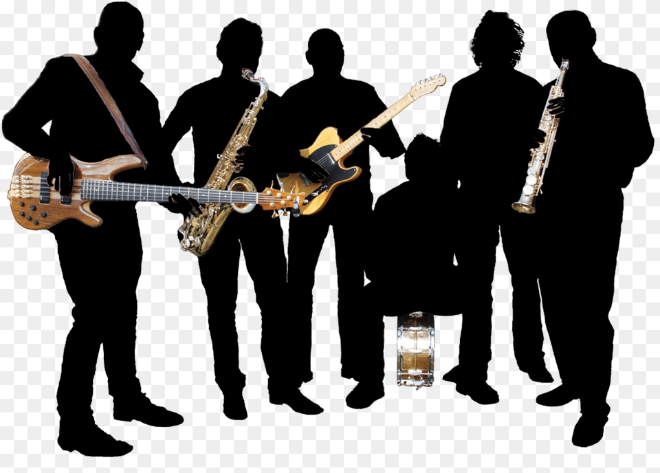Rock Band Silhouette Westendj Jazz Music, Guitar, Musical Instrument Png Image