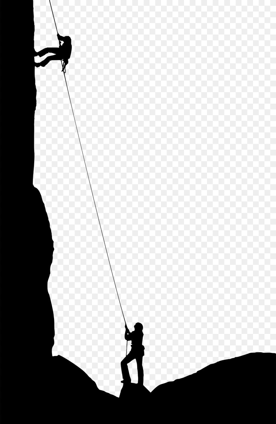 Rock Climbers Silhouette Icons, Gray Free Transparent Png