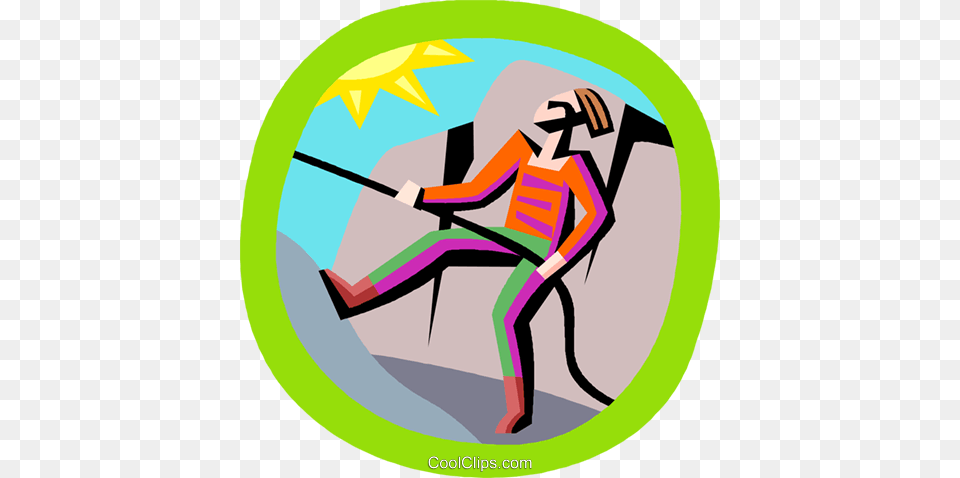 Rock Climbing Royalty Vector Clip Art Illustration, Person, Photography, Walking, Cleaning Free Png Download