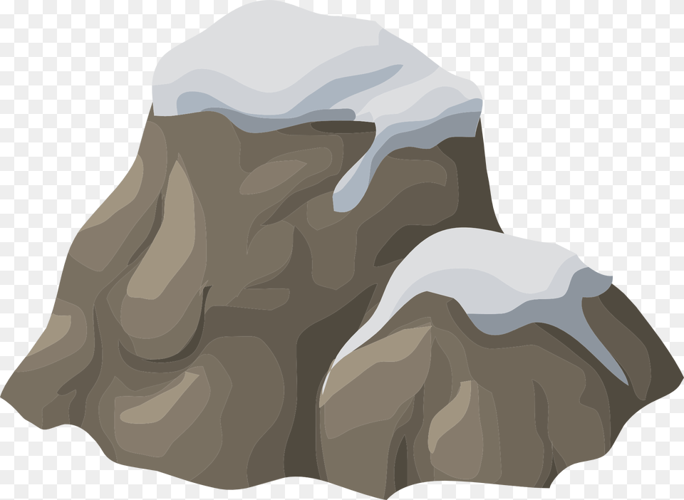 Rock Drawing Rock With Snow Clip Art, Ice, Outdoors, Nature, Plant Free Transparent Png