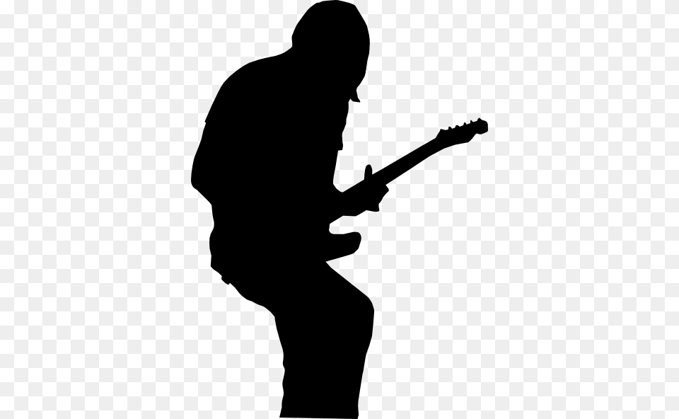 Rock Guitar Player Silhouette, Musical Instrument, Adult, Person, Male Free Png Download