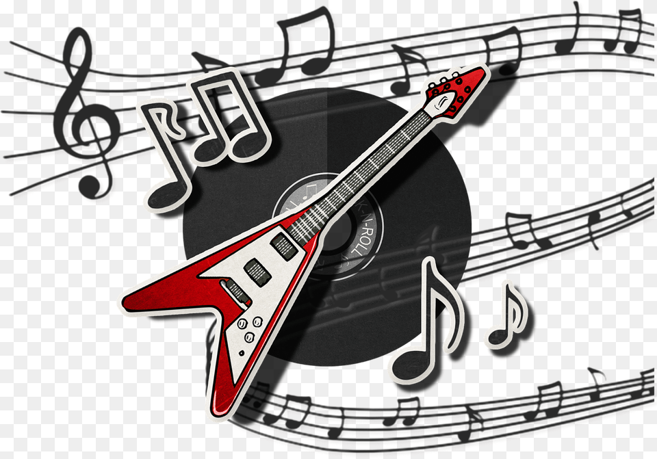 Rock Guitar V, Musical Instrument, Bass Guitar Png Image