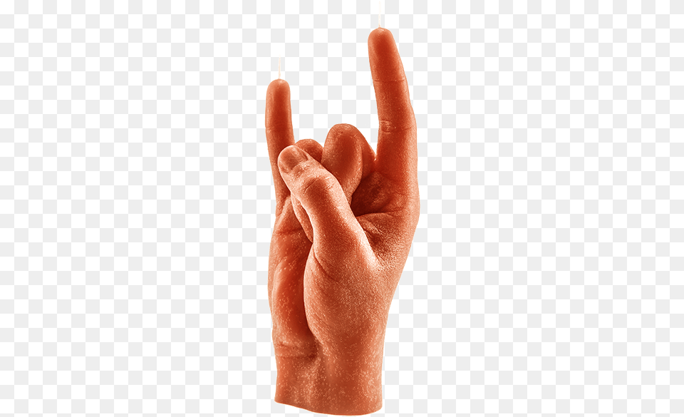 Rock Hand Bougie En Forme De Main You Rock Rouge, Body Part, Finger, Person, Baby Png Image