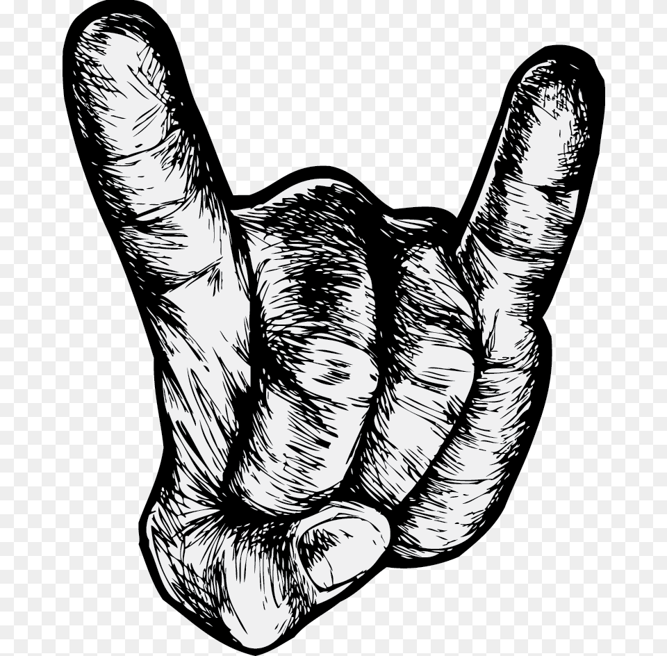 Rock Music Drawing Of A Hand Punch, Body Part, Finger, Person Free Png Download