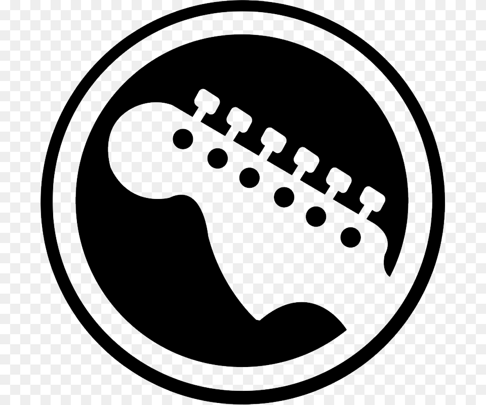 Rock Music Rock Band Guitar Logo, Stencil Png Image