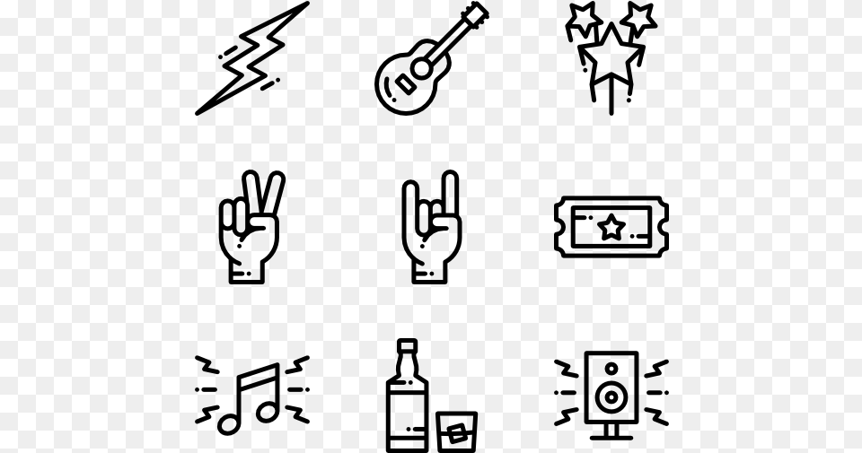 Rock N Roll Hip Hop Icon, Gray Free Png