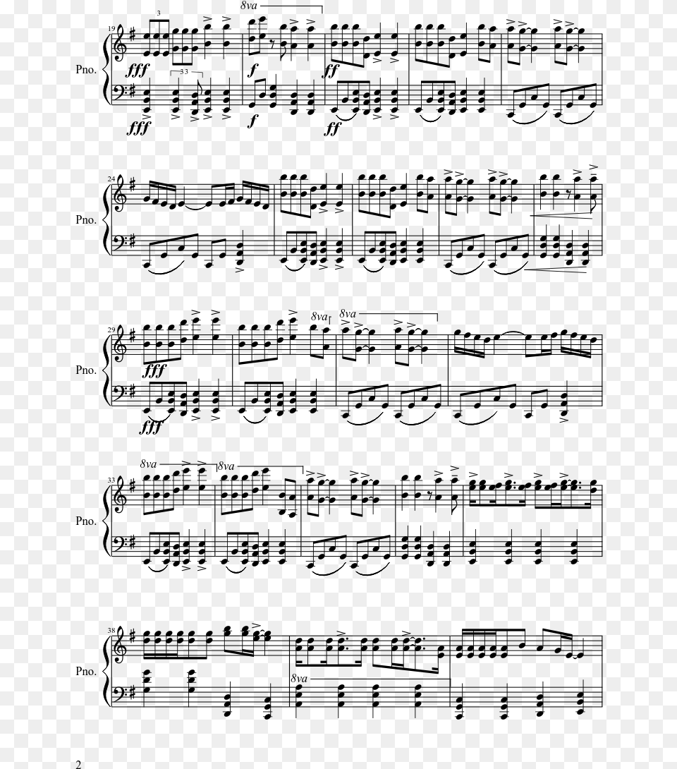 Rock N Roll Sheet Music Composed By Skrillex 2 Of 3 Victor Solo Piano Partitura, Gray Free Transparent Png