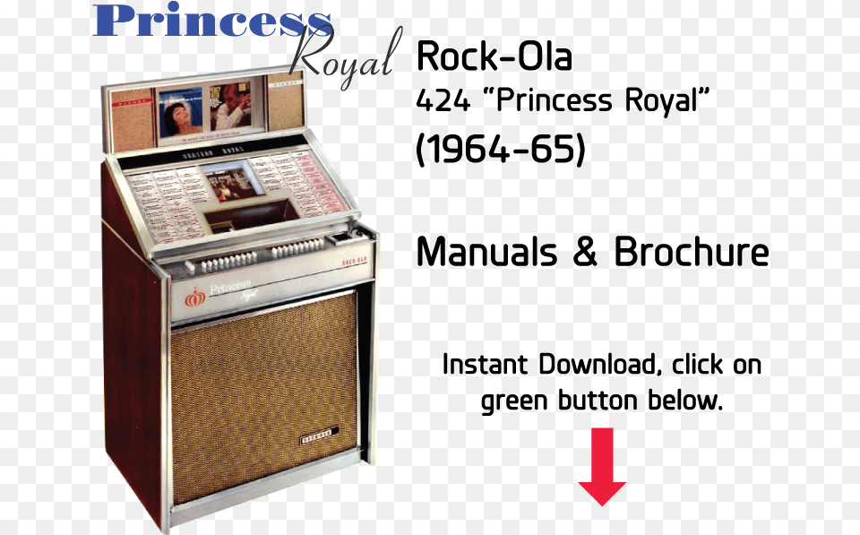 Rock Ola 424 Princess Royal Manual Jukebox Manual Ami Rowe R, Person, Electronics Free Transparent Png