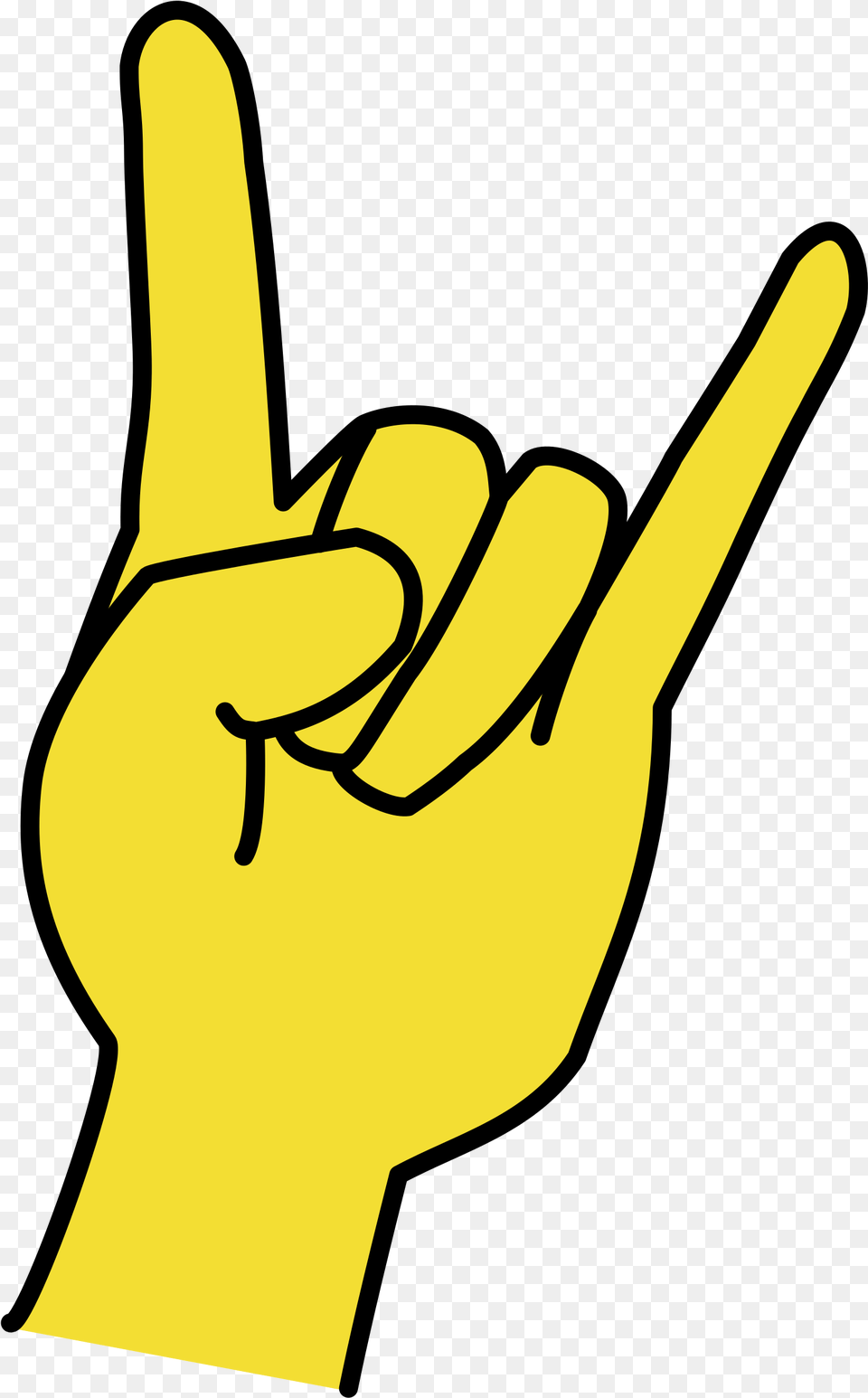 Rock On Hand Clip Art Transparent Transparent Cartoons Hand Rock Sign Clipart, Body Part, Finger, Person, Animal Png Image