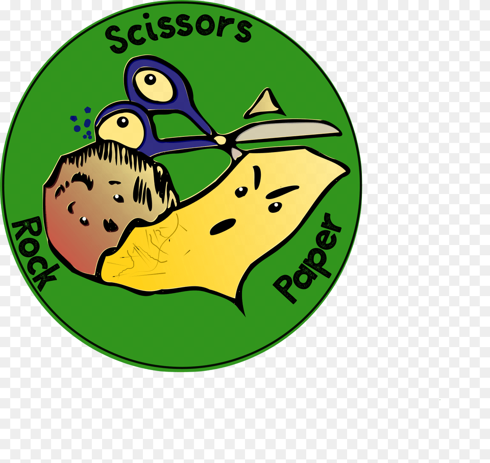 Rock Paper Scissors App Logo, Badge, Symbol, Face, Head Free Transparent Png