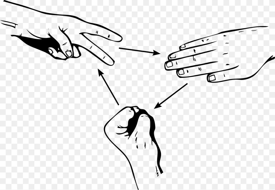 Rock Paper Scissors Cycle, Gray Free Png