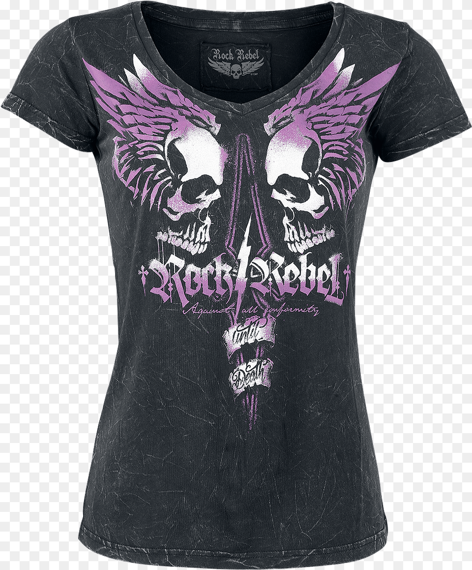Rock Rebel By Emp No Mercy Black T Shirt Lrfikhd Shirt, Clothing, T-shirt, Person Png