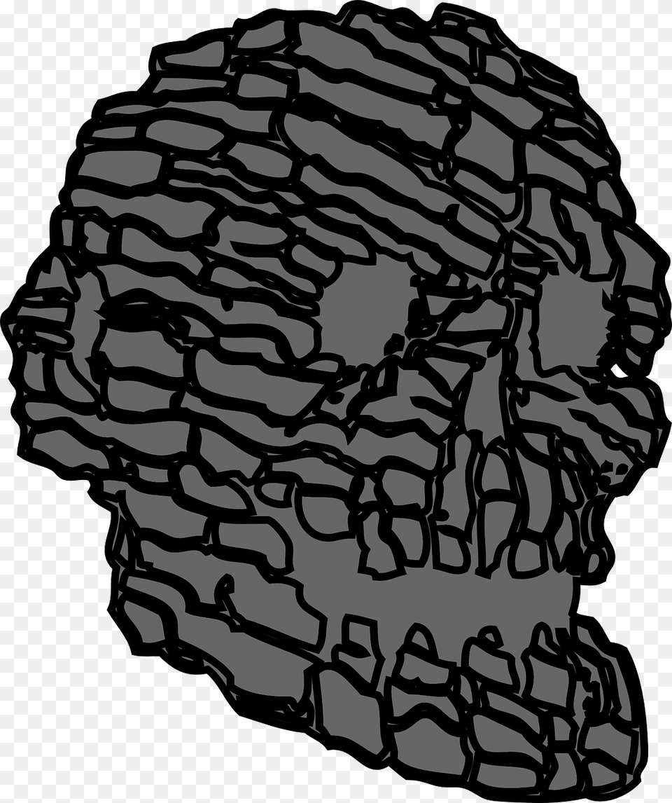 Rock Skull Grey Free Picture Skull Rock Clipart, Art, Outdoors, Nature Png