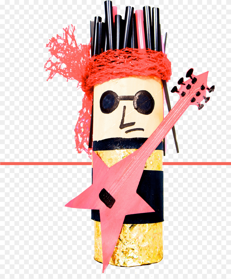 Rock Star Toilet Paper Roll Clipart Rockstar Toilet Paper Roll, Nutcracker, Guitar, Musical Instrument, Adult Free Png