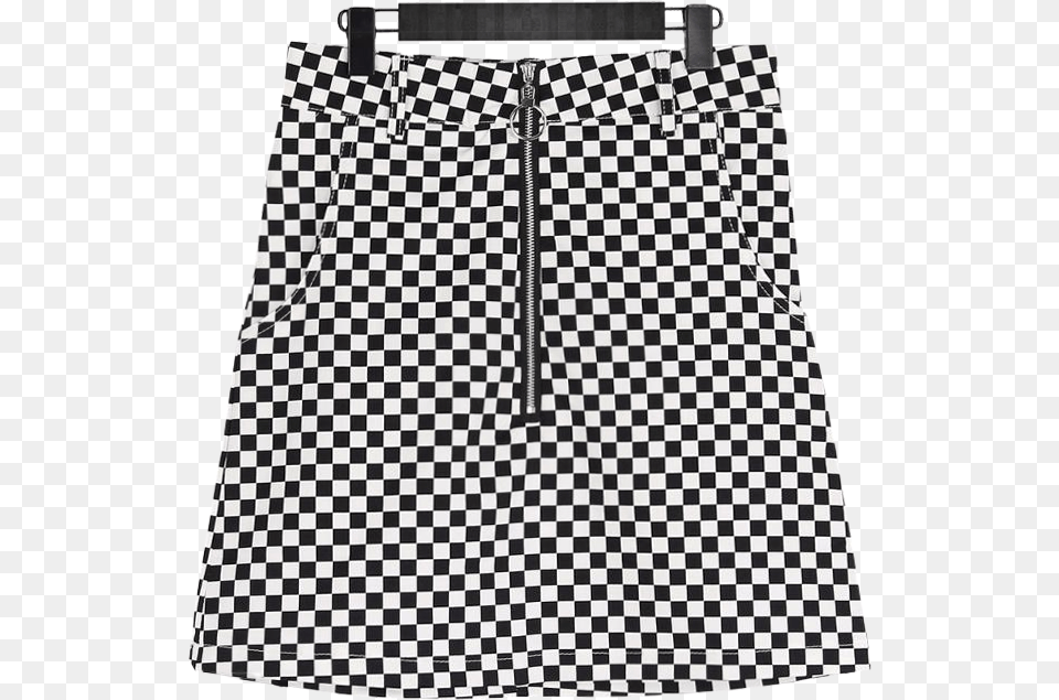 Rock Steady Checkered Mini Skirt Aesthetic Black Skirt, Chess, Clothing, Game, Miniskirt Png Image