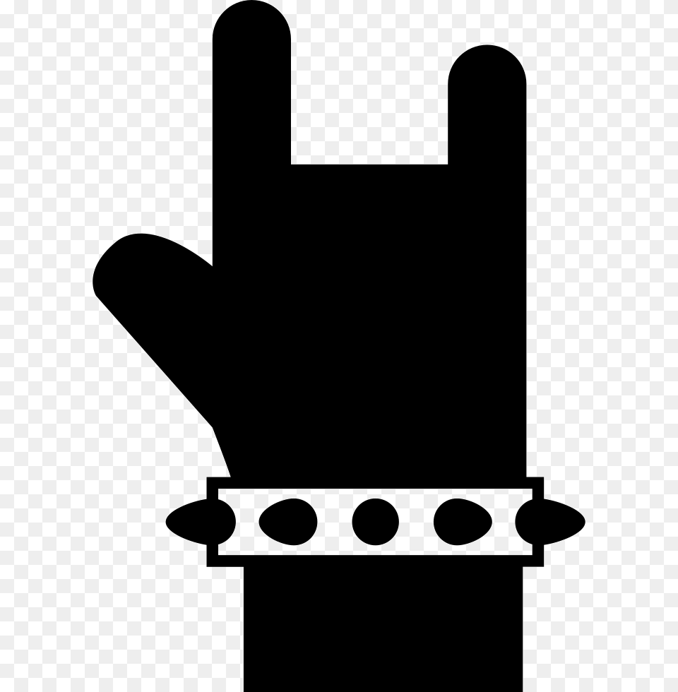 Rock Symbol Of A Hand Hand Rock Symbol, Clothing, Glove, Stencil Free Png Download