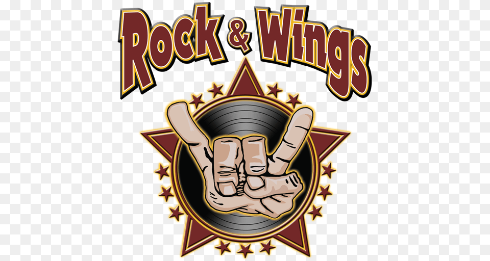 Rock Wings Come For The Food Stay For The Game, Advertisement, Body Part, Hand, Person Png