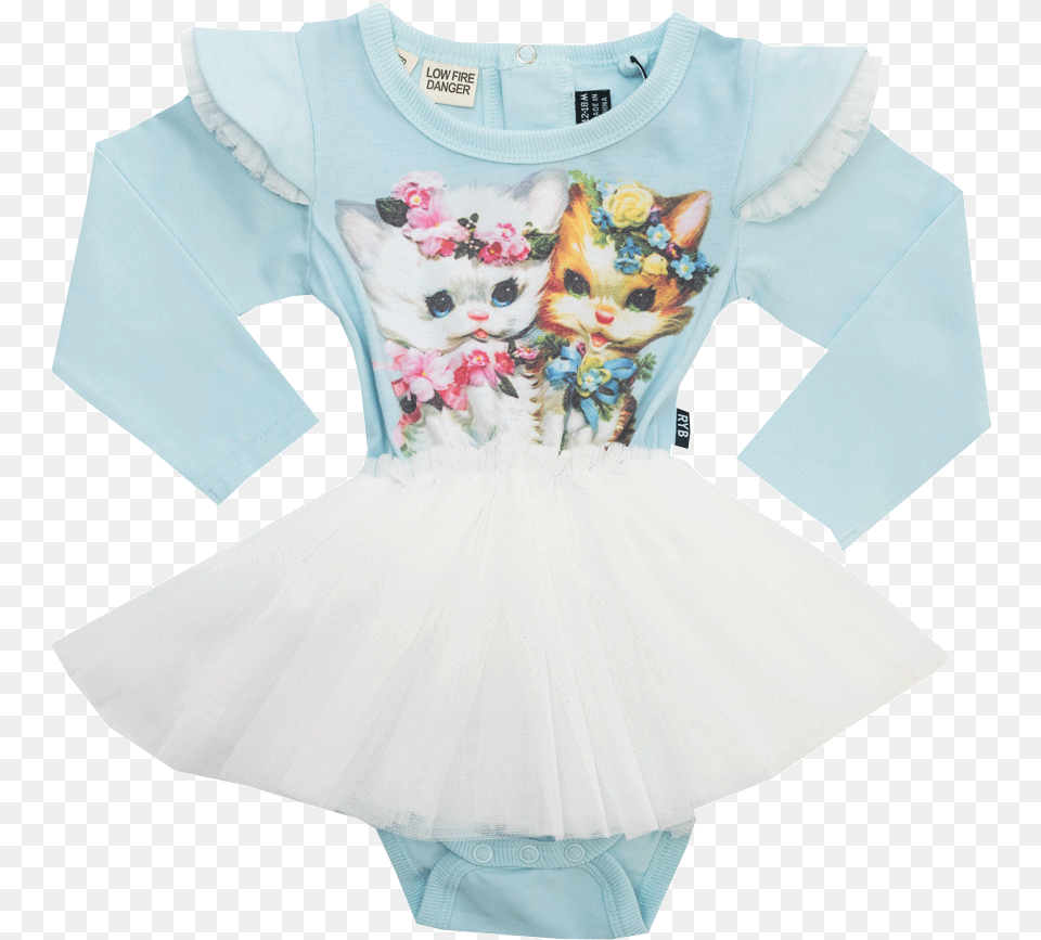 Rock Your Baby Lulu Amp Lola Kitty Long Sleeve Tutu Dress Girl, Blouse, Clothing, Wedding, Person Free Png Download