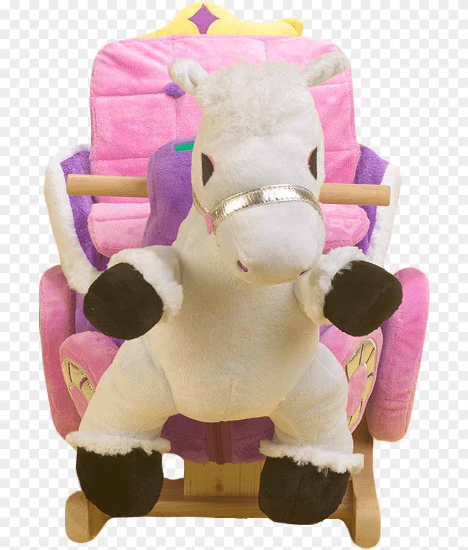 Rockabye Princess Carriage Rocker, Furniture, Plush, Toy, Chair Png