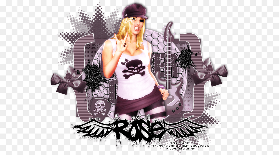 Rocker Chick Illustration, Woman, Person, Female, Adult Png