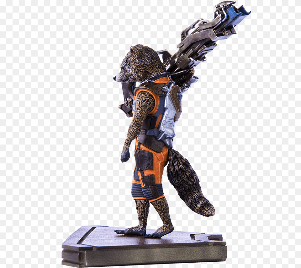 Rocket 04 3 Rocket Raccoon Guardians Of The Galaxy 1 10 Iron Studios, Figurine, Toy Free Transparent Png