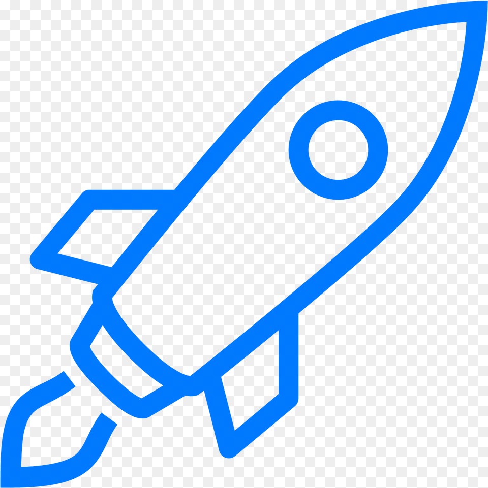 Rocket Clip Art Blue Rocket Black And White Clipart, Weapon Free Transparent Png