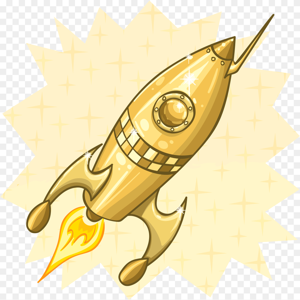 Rocket Clipart Old School Outer Space, Animal, Sea Life, Weapon Free Png Download
