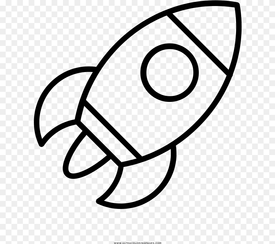 Rocket Coloring, Gray Free Transparent Png