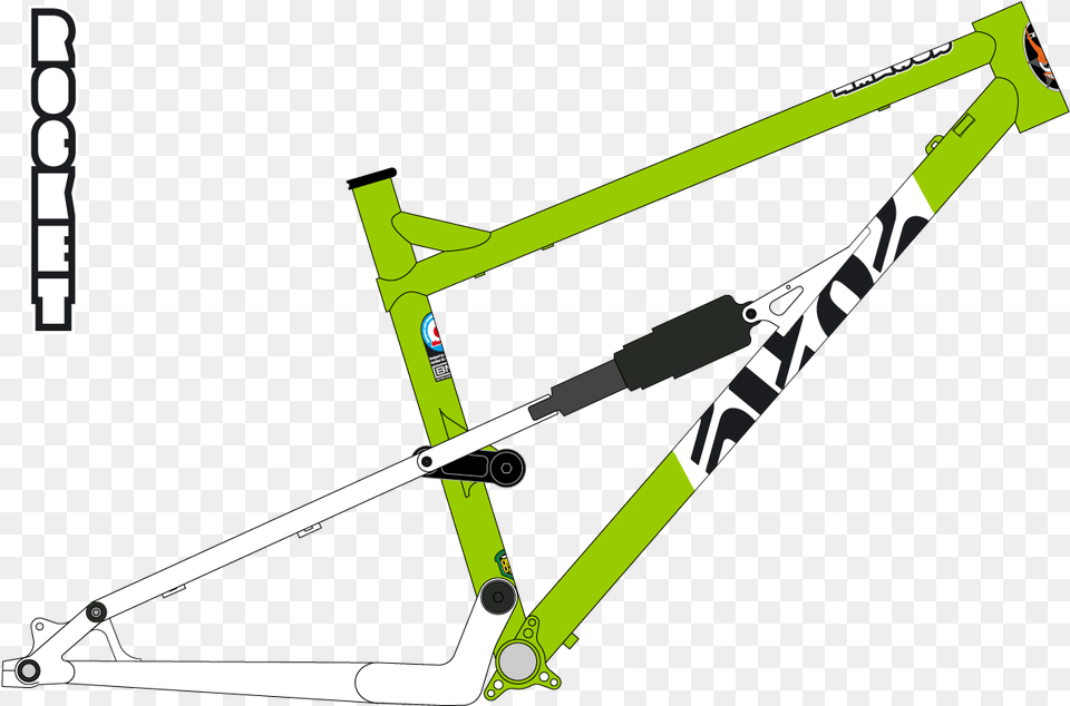 Rocket Diagram Green And White Bicycle Frame, Scooter, Transportation, Vehicle, Bow Png Image
