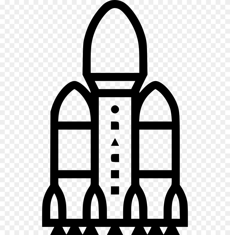 Rocket Falcon Heavy Spacex Svg Icon Download Spacex Falcon Heavy Art, Stencil, Arch, Architecture, Cross Free Transparent Png