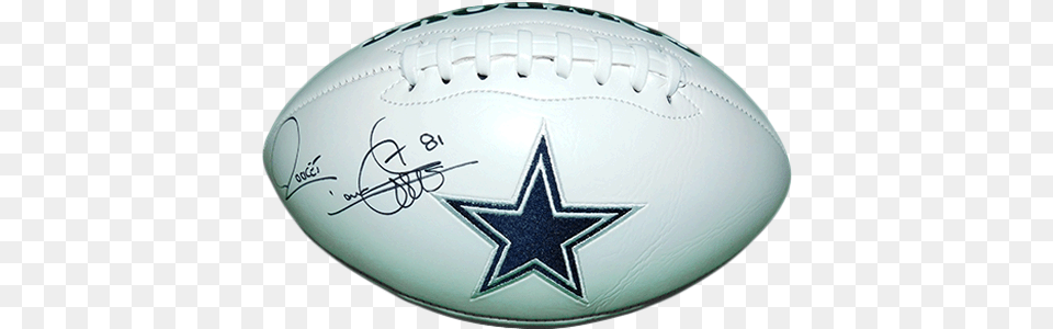 Rocket Ismail Autographed Cowboys Logo Dallas Cowboys Star, Ball, Rugby, Rugby Ball, Sport Free Png Download