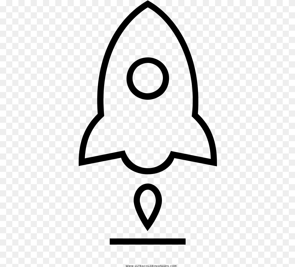 Rocket Launch Coloring, Gray Free Transparent Png