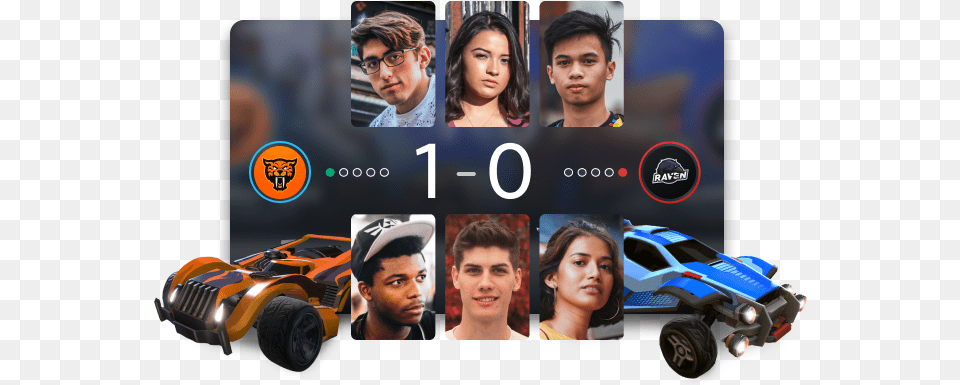 Rocket League High School Esports Games Playvs Vehicle, Art, Collage, Adult, Person Png