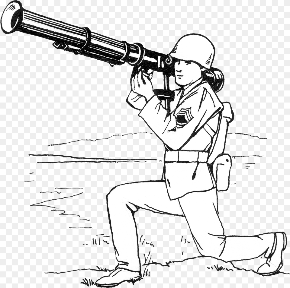 Rocket Propelled Grenade Assault Rifle, Adult, Person, Man, Male Free Png Download