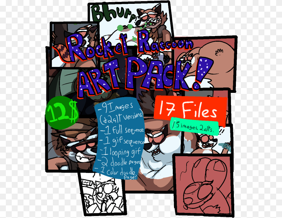 Rocket Raccoon Fetish Art Pack Cartoon, Book, Comics, Publication, Collage Free Transparent Png