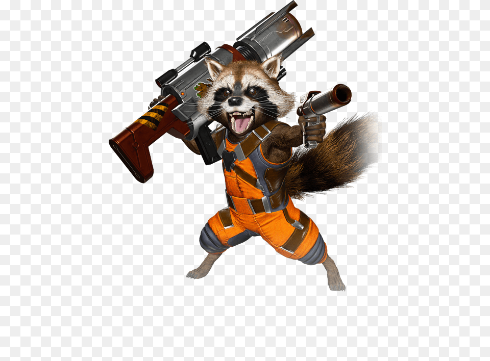 Rocket Raccoon Marvel Vs Capcom Infinite, Animal, Firearm, Gun, Mammal Png Image
